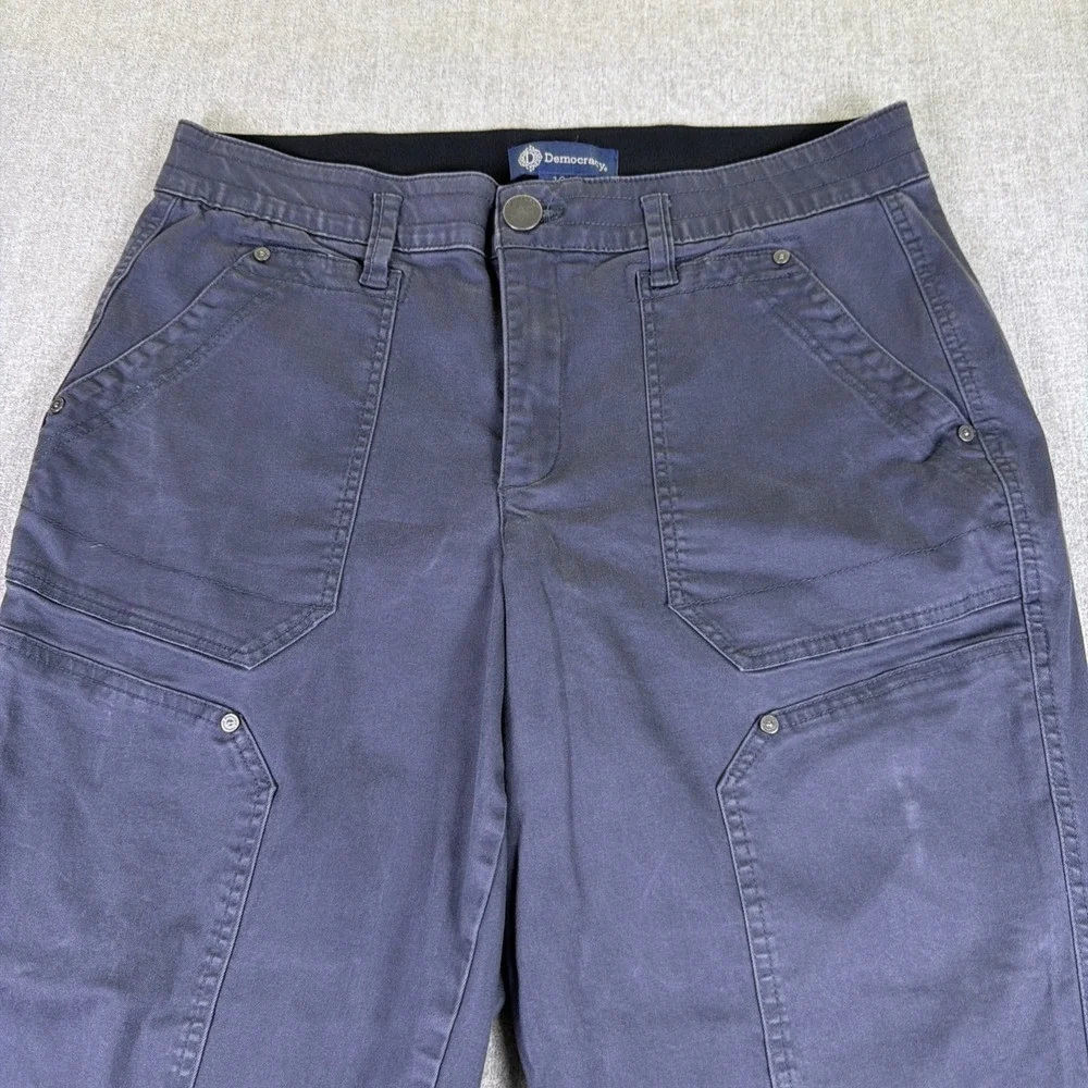 Democracy Pants Women Size 16W Gray Ab Solution Straight Utility Double Knee